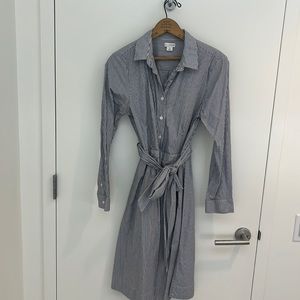J Crew Striped Collared Dress